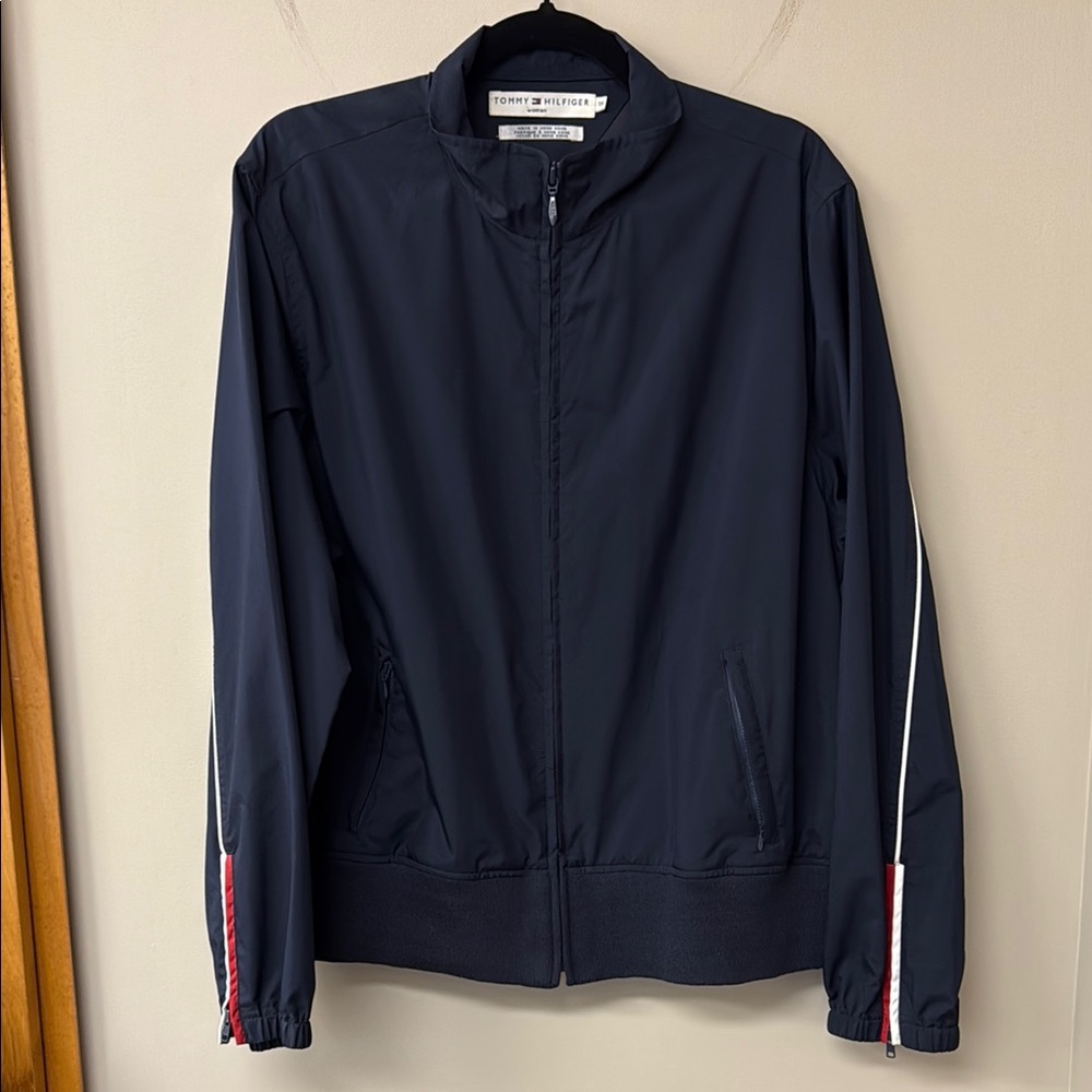 2000s Vintage Tommy Hilfiger Sporty Boxy Windbreaker Jacket | size 1X | NAVY